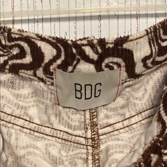 BDG Swirl Pattern Pants in Brown and White & Wide Corduroy Pant Size 27 - Picture 2 of 9